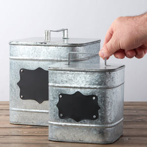 Mejor oferta, tarros de bote de Metal Vintage personalizados para almacenamiento de azúcar, café, té, hecho a mano, hogar, Hotel, restaurante, cocina, tapa, accesorio - Product Image 1