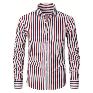 Camisa de Vestir Corporativa para Hombre, 100% Algodón Twill, Manga Larga, Corte Ajustado, Logotipo Personalizado, Servicio OEM - Product Image 1