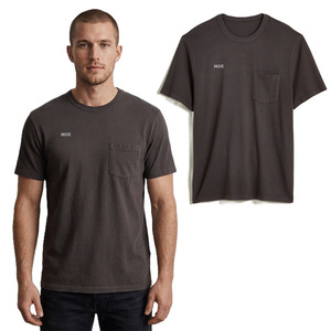 Camisetas de Algodón de Peso Medio para Hombre, Camiseta con Bolsillo, Corte Regular, Ropa Casual Minimalista, Producción de Marca Privada, Camiseta de Algodón para Hombre - Product Image 1