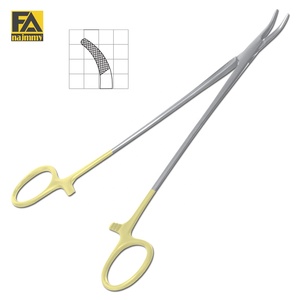 FINOCHIETTO T.C Porte-aiguille en acier inoxydable incurvé Manuel Instrument chirurgical de qualité supérieure pour la chirurgie générale Certifié CE - Product Image 1
