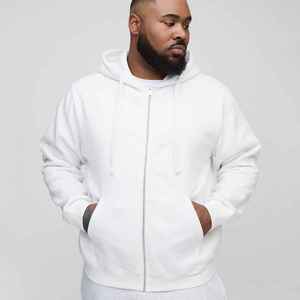 <b>Men's</b> <b>White</b> Oversized Hooded <b>Sweatshirt</b> with <b>White</b> Thorn Heart Print Zip-Up Anti-Pilling Streetwear Fleece Casual Winter Wear - Product Image 1