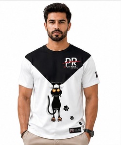 T-shirt noir surdimensionné personnalisé OEM/ODM pour homme, épaules tombantes, tissu épais, couleur unie, respirant, streetwear, personnalisable. - Product Image 1