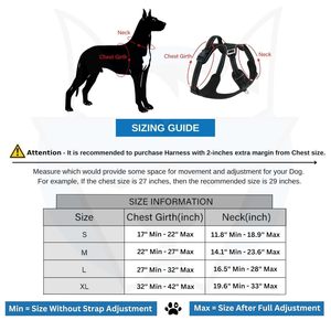 Arnés Ajustable para Perros, Cómodo, Antitirones, con Hebilla Segura, de Poliéster, para Perros Pequeños, Medianos y Grandes - Product Image 4