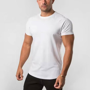Best Price Men's Short Sleeve 100% Cotton Polyester Plain T-Shirt Solid Color <b>Neck</b> <b>Light</b> Breathable Oversized Fit Logo Print - Product Image 1