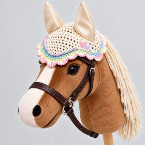 Bonnet de cheval de compagnie haut de gamme, fabriqué avec des matériaux doux et un look élégant, offrant une couverture confortable, un confort durable et un usage ludique. - Product Image 6