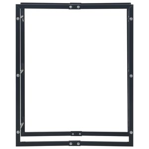 ชั้นวางฟืนเหล็กสีดำ ขนาด 31.5"x9.8"x39.4" อุปกรณ์เสริมสำหรับเตาผิง - Product Image 3