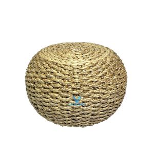 Artisan Crafted Cotton Rattan Floor <b>Cushion</b> Handmade Decorative Pouf for Living Room Wholesale Supplier - Product Image 4