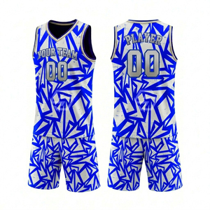 Conjunto de Camiseta de Baloncesto Sublimada Personalizada, 100% Poliéster, Cuello en V, Sin Mangas, Transpirable, Ajuste Atlético Unisex para Adultos - Product Image 5