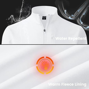Softshell <b>jacket</b> Men's <b>jacket</b> Premium Men’s Optic White Performance <b>Track</b> <b>Jacket</b> - High-Density Stretch Fabric with Vertical Zip - Product Image 5