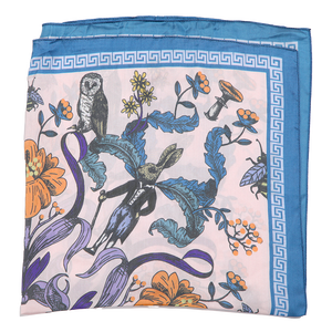 Foulard carré en soie satinée vintage à motifs floraux botaniques, bandana tendance pour femme, accessoire pour cheveux, cou, sac, cadeau - Product Image 6