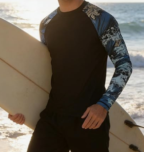 Camiseta de Natación para Hombre, Protección UPF 50+, Manga Larga, Secado Rápido, Transpirable, Compresión, Corte Holgado, Protección UV para Pesca - Product Image 5