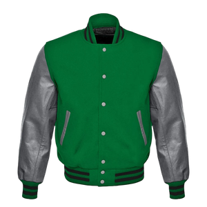Logo personnalisé collège Letterman veste pour hommes haute qualité laine PU Varsity veste 100% coton col montant bouton décontracté hiver - Product Image 2