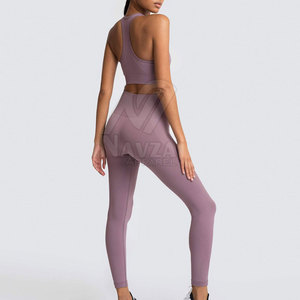 Ensemble de yoga sans couture de haute qualité pour femmes, 2 pièces, vêtements de sport pour la gym - Product Image 3