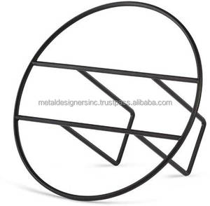 Porte-revues et livres de table en métal noir moderne pour vaisselle, livres et magazines, fichiers et bureau - Product Image 3