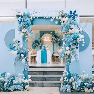 THAF-018 Venta al por Mayor de Tallos de Orquídea Phalaenopsis Artificiales Realistas al Tacto, Orquídea de Látex Azul para Decoración de Hogar, Bodas y Hoteles - Product Image 3