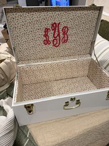 Pastel Iron Storage Trunk Set Heavy Duty Metal <b>Keepsake</b> <b>Box</b> Decorative Trousseau Chest Organizer for Home Bedroom Decor - Product Image 4