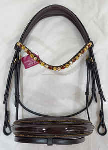 Bride de cheval en cuir véritable | Fabricant de grossiste de bride de course de chevaux en cuir - Product Image 2