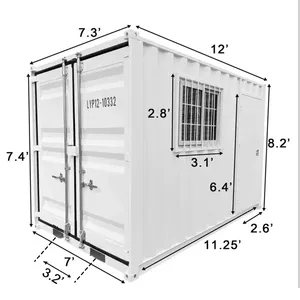 Conteneur maritime compact de 12 pieds, maison portable pour le camping et le commerce - Product Image 3