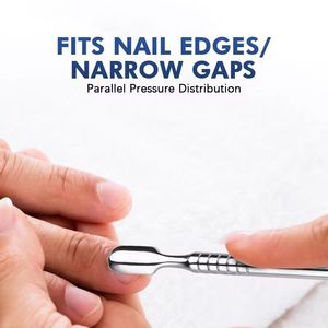 Dual-End Stainless Steel <b>Nail</b> Cuticle Pusher Set Reusable Manicure Tool for Salon Use - Product Image 3