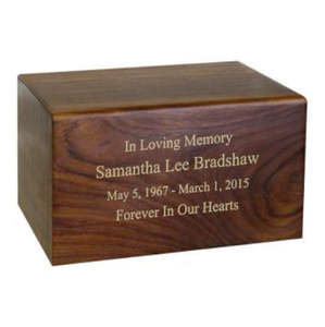 Urna Funeraria Rectangular Clásica de Madera - Caja Ecológica Personalizada para Cenizas de Cremación, Urna Conmemorativa Resistente para Cenizas, Venta al Por Mayor - Product Image 1