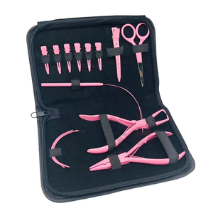 MAGMA BEAUTY Kit Complet d'Outils pour Extensions de Cheveux Rose Bébé pour Salon de Coiffure – Pince à Micro-Anneaux Tout-en-un en Métal - Product Image 3