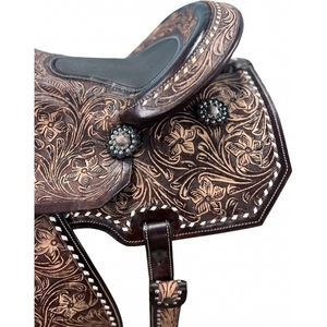 Silla de Montar para Caballo de Cuero Genuino Hecha a Mano, Equipo Ecuestre Premium para Montar a Caballo Estilo Vaquero Occidental, Logotipo Personalizado, Venta al por Mayor - Product Image 4