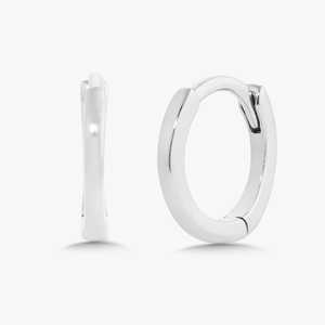 Tiny Chunky <b>Hoop</b> <b>Earrings</b> 10k 14k <b>Solid</b> Gold 8 9 11 mm Options Secure Hinge Simple Plain Everyday Fine Jewelry Huggies Wholesale - Product Image 5