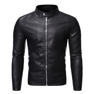 Veste en cuir véritable noire pour homme de qualité supérieure 2026, vestes en cuir pour homme, fabricant pakistanais de vestes en cuir - Product Image 3