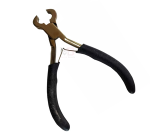 Professional Hair Extension Pliers Stainless Steel Rose Gold and Black Color for Install and Remove Micro Bead Tool - Product Image 1