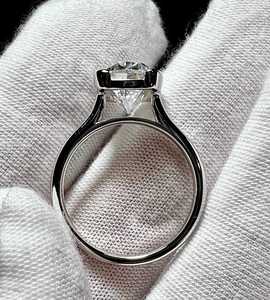 Sparkly Moissanite 3CT Cushion Cut Diamond <b>Solitaire</b> <b>Ring</b> Original 925 <b>Silver</b> Fine Wedding Party Gift Jewelry for Bride Charms - Product Image 3