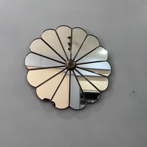 Modern Flower Shape Wall Mirror With Metal <b>Frame</b> Decorative Round Glass Mirror For Home Interior Design decor - Product Image 2