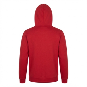 Men's Red <b>Full</b> <b>Zip</b> <b>Hoodie</b> with Drawstring Hood Long Sleeves and Kangaroo Pockets Casual Sportswear Sweatshirt Jacket Streetwear - Product Image 3