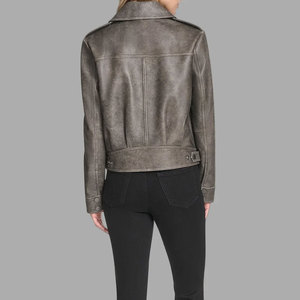 High Quality Women Genuine <b>Leather</b> <b>Jacket</b> Winter Latest Style Custom Logo Woman Clothes Outerwear <b>Long</b> Sleeve <b>Leather</b> <b>jackets</b> - Product Image 2