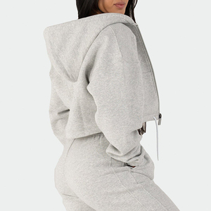 Venta al por mayor de fábrica: Sudaderas con capucha de algodón tipo jersey de manga larga corta con bordado chenille - Product Image 1