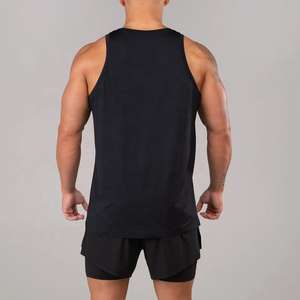 Camisetas sin mangas ligeras elásticas en cuatro direcciones para hombre, ajuste ceñido, ropa deportiva, poliéster y elastano, tipo stringer - Product Image 3