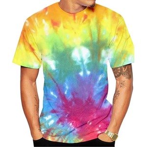 Camisetas Tie Dye Personalizadas de Alta Calidad, Camisetas de Algodón Grueso de Color Sólido, Lote de Ropa Mixta al por Mayor, Camisetas Tie Dye para Hombre - Product Image 4