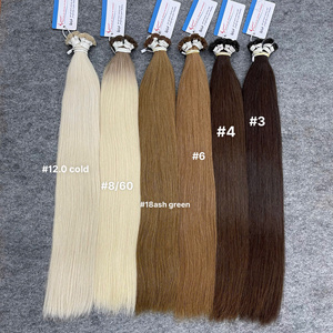 Luxury Vietnamese Keratin Flat Tip Human Hair Extensions Silky Bone Straight Double Drawn <b>Thick</b> Ends Wholesale Ready To Ship - Product Image 5
