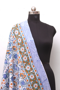 ผ้าซิ่นผ้าฝ้ายพิมพ์ลายบล็อกสำหรับผู้หญิง น้ำหนักเบา เหมาะสำหรับชายหาด ผ้าพาเรโอ ผ้าคลุมสำหรับฤดูร้อน ผ้าคลุมสำหรับใส่ในรีสอร์ท - Product Image 2