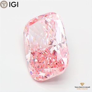 เพชร VS1 ความใสระดับ Clarity รูปทรงคุชชั่น สีชมพูแฟนซีสดใส พร้อมใบรับรอง IGI เพชร CVD ผลิตในห้องปฏิบัติการ น้ำหนัก 3.00 กะรัต เหมาะสำหรับเครื่องประดับแบบสั่งทำ - Product Image 6