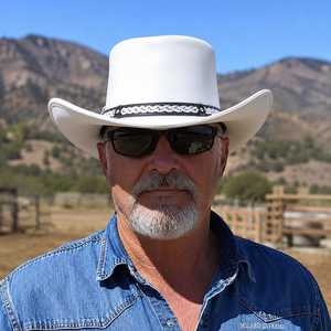 Premium Quality Custom Red Black Leather Cowboy <b>Hat</b> Skull <b>Band</b> Western Gothic Biker Outback <b>Hat</b> - Product Image 1