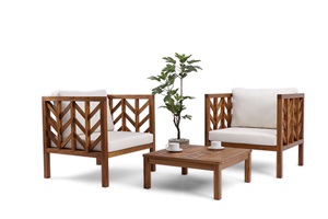 Outdoor Living Set with Weather Resistant Materials Durable Frame Comfortable Cushions and Modular Design Ideal for Garden - Product Image 5