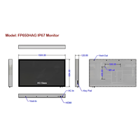 Monitor Industrial para Exteriores de 65 Pulgadas, IP67, para Ambientes Hostiles, Pantalla LCD con Cristal AG Antirreflectante, 16.7 Millones de Colores, Atenuación Automática, IR, DP/SDI