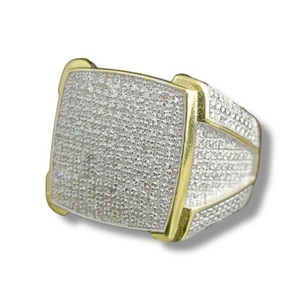 Custom <b>Pinky</b> <b>Ring</b> Hip Hop Moissanite Diamond Pave Set Men's Engagement & Wedding <b>Ring</b> 925 Sterling <b>Silver</b> Prong Set Party Gifts - Product Image 1