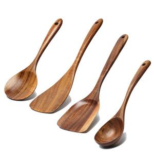 Juego de Cucharas de Madera de Alta Demanda, Tendencia Popular, para Cocinar y Servir, Juego de 7 Utensilios de Cocina, Diseño Tradicional Chino, Ideal para Regalo - Product Image 3
