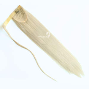 La mejor calidad 100% Vietnam Remy Hair Silky and Smooth Straight Pony Tail para mujeres Cabello humano crudo - Product Image 2