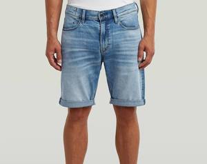 Pantalones Cortos Bermuda de Mezclilla Rasgados de Cintura Alta para Hombre, Estilo Urbano, con Parches, de Algodón Lavado, Cierre de Botones, Secado Rápido, 180g - Product Image 4