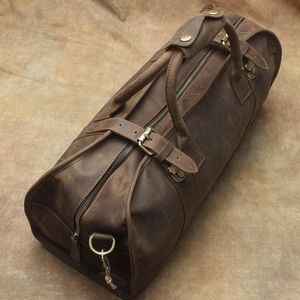 Nouveauté : Sac de voyage décontracté pour homme en cuir véritable, imperméable, sac de sport en cuir, en vente en ligne à bas prix - Product Image 1
