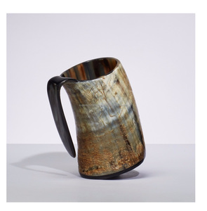 Taza de diseño y colores de cuernos naturales para beber cerveza, decoración interior, diseño de Material único, taza vikinga para beber para Bar - Product Image 2