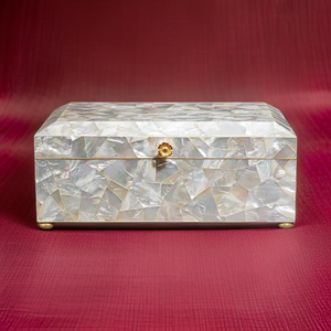 Coffret à bijoux en bois fait main de qualité supérieure avec incrustations de nacre, boîte de rangement de luxe - Product Image 3