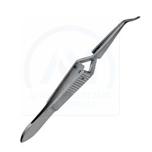 Pince à capsules Castroviejo Al Mida Healthcare, instrument microscopique chirurgical ophtalmique en acier inoxydable, certifié CE Classe I - Product Image 2